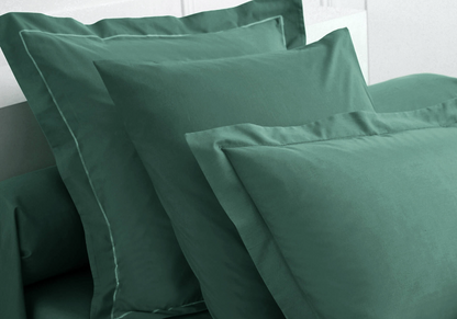 Taie d'oreiller blancheporte 50x70 couleur vert sapin
