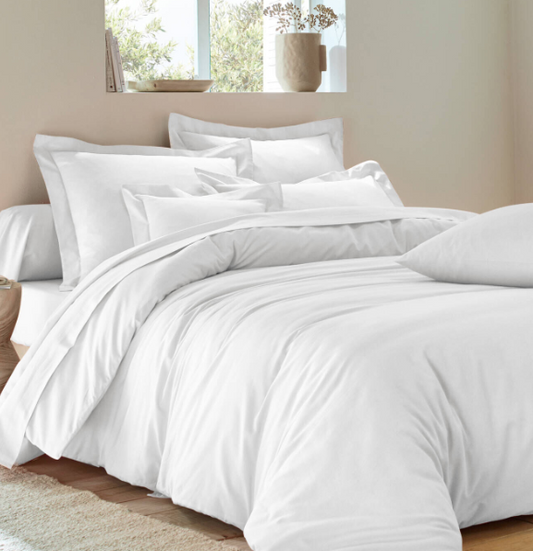 Taie d'oreiller Colombine taille 50x70 couleur blanc