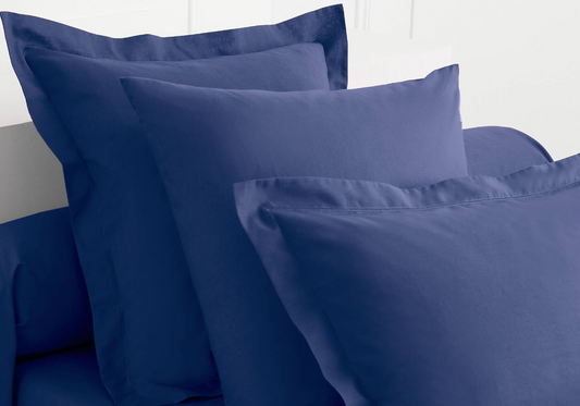 Taie d'oreiller blancheporte 50x70 couleur bleu marine