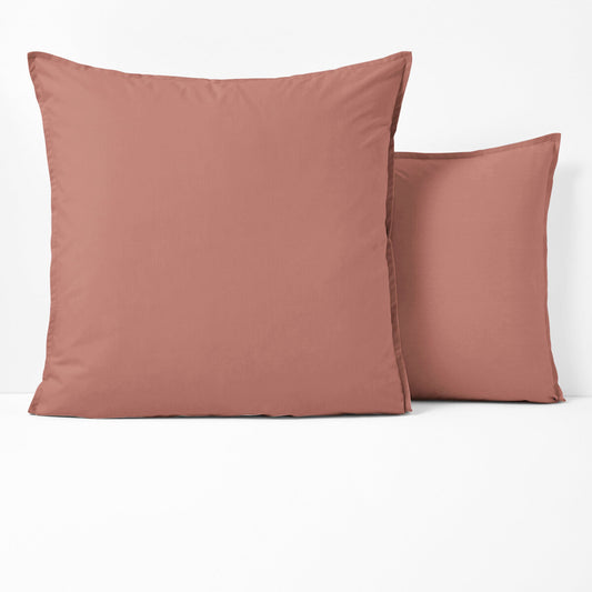 Taie d'oreiller rose percale de coton bio Scenario -  taille 63x63